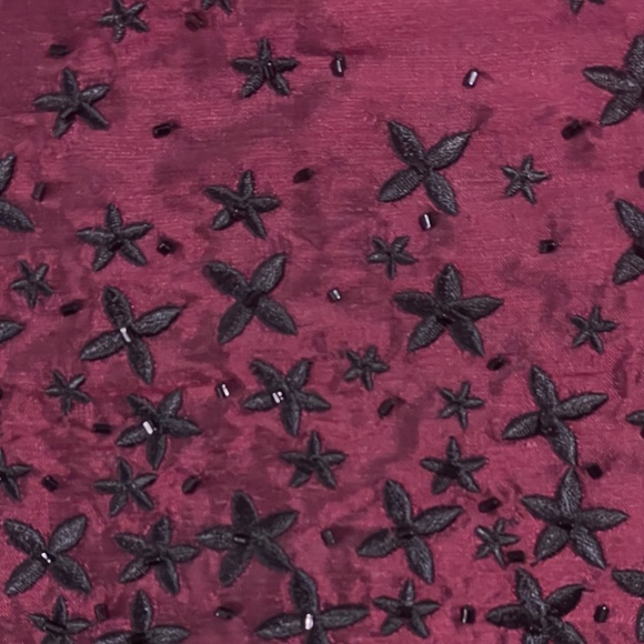 Gorgeous Burgundy Silk Shantung Beaded Tank - Size 4 - Brand NWOT but never worn - Picture 6 of 6